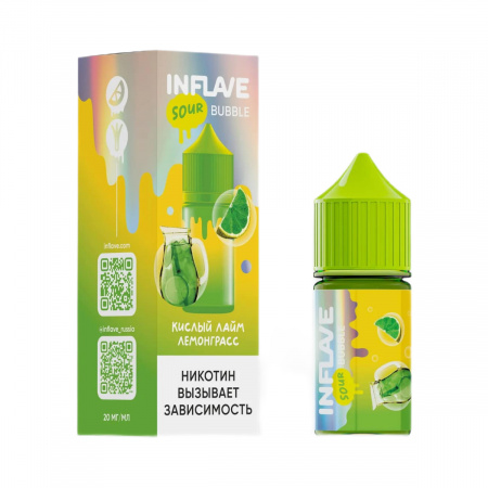  INFLAVE BUBBLE SOUR - Кислый Лайм Лемонграсс фотография 1табачный.рф
