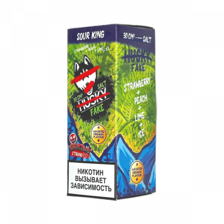  IMPORT HUSKY  FAKE ULTRA STRONG - SOUR KING (клубника персик лайм лед) 30 мл фотография 1табачный.рф